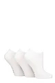 Women's 3 Pair SOCKSHOP TORE 100% Recycled Plain Cotton Trainer Socks - White