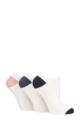 Ladies 3 Pair SOCKSHOP TORE 100% Recycled Heel and Toe Cotton Trainer Socks - White