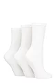 Women's 3 Pair SOCKSHOP TORE 100% Recycled Plain Cotton Sports Socks - White