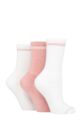 Ladies 3 Pair SOCKSHOP TORE 100% Recycled Fashion Cotton Sports Socks - White