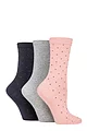 Women's 3 Pair SOCKSHOP TORE 100% Recycled Dots Cotton Socks - Assorted