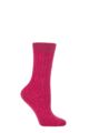 Ladies 1 Pair Pantherella 85% Cashmere Rib Socks - Damson