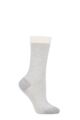 Ladies 1 Pair Pantherella Aria 85% Cashmere Socks - Light Grey