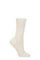 Women's 1 Pair Pantherella Classic Merino Wool Ribbed Socks - Cream