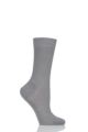Women's 1 Pair Pantherella Classic Merino Wool Ribbed Socks - Light Grey