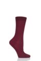 Ladies 1 Pair Pantherella Classic Merino Wool Ribbed Socks - Wine