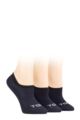 Ladies 3 Pair SOCKSHOP TORE 100% Recycled Plain Cotton High Cut Ped Socks - Navy