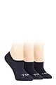Women's 3 Pair SOCKSHOP TORE 100% Recycled Plain Cotton High Cut Ped Socks - Navy