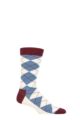 Mens and Ladies 1 Pair Happy Socks Argyle Wool Socks - Multi
