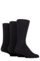 Mens 3 Pair Workforce Thermal Socks In Black - Black