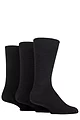 Mens 3 Pair Workforce Thermal Socks In Black - Black