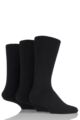 Mens 3 Pair Workforce Thermal Socks In Black - Black