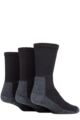 Ladies 3 Pair Workforce Safety Boot Socks - Black