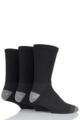 Mens 3 Pair Workforce Work Wear Socks - Black