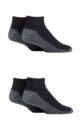 Mens 4 Pair Workforce Safety Trainer Work Socks - Black