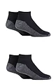 Mens 4 Pair Workforce Safety Trainer Work Socks - Black
