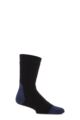 Mens 1 Pair Workforce Calf Length Steel Safety Socks - Black