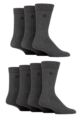 Mens 7 Pair Jeff Banks Plain Recycled Cotton Socks - Charcoal