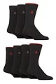 Mens 7 Pair Jeff Banks Plain Recycled Cotton Socks - Jet Black