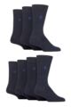 Mens 7 Pair Jeff Banks Plain Recycled Cotton Socks - Navy