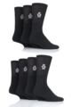 Mens 7 Pair Jeff Banks Cotton Sports Socks - Black