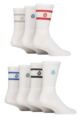 Mens 7 Pair Jeff Banks Sports Crew Socks - White