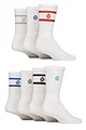 Mens 7 Pair Jeff Banks Sports Crew Socks - White