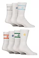 Mens 7 Pair Jeff Banks Sports Crew Socks - White Stripe
