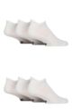 Mens 6 Pair Jeff Banks Sport Trainer Liner Socks - White