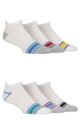 Mens 6 Pair Jeff Banks Sport Trainer Liner Socks - White Colour Block