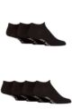 Mens 7 Pair Jeff Banks Plain Cotton Trainer Socks - Black