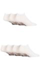 Mens 7 Pair Jeff Banks Plain Cotton Trainer Socks - White