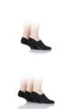 Mens 5 Pair Jeff Banks Plain Cotton Secret Socks - Black