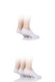 Mens 5 Pair Jeff Banks Plain Cotton Secret Socks - White