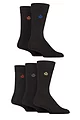 Mens 5 Pair Jeff Banks Plain Recycled Cotton Socks - Black