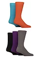 Mens 5 Pair Jeff Banks Cotton Blend Crew Socks - Orange Mix