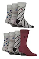 Mens 7 Pair Jeff Banks Recycled Cotton Patterned Socks - Spot Grey