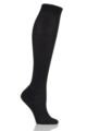 Women's 1 Pair Pantherella Classic Merino Wool Ribbed Knee High Socks - Black