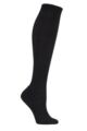 Women's 1 Pair Pantherella Classic Merino Wool Ribbed Knee High Socks - Black