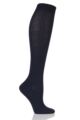 Women's 1 Pair Pantherella Classic Merino Wool Ribbed Knee High Socks - Navy