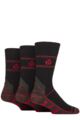 Mens 3 Pair Jeff Banks Recycled Cotton Cushioned Durable Work Socks - Black
