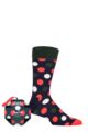 Mens and Ladies 1 Pair Happy Socks Big Dot Gift Boxed Socks - Multi