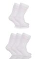 Girls 5 Pair Baby Elle White Plain Socks - White
