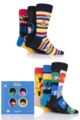 Happy Socks 6 Pair Beatles LP Collectors 2019 Gift Boxed Socks - Assorted