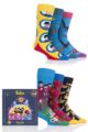 Happy Socks 6 Pair Beatles 50th Anniversary Yellow Submarine LP Collectors Gift Boxed Socks - Assorted