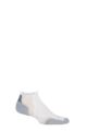 Mens and Women's 1 Pair Experia By Thorlos Cushioned Running Micro Mini Crew Socks - White