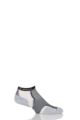 Mens and Ladies 1 Pair Experia By Thorlos Cushioned Running Micro Mini Crew Socks - Black