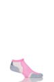 Mens and Ladies 1 Pair Experia By Thorlos Cushioned Running Micro Mini Crew Socks - Electric Pink