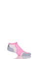 Mens and Women's 1 Pair Experia By Thorlos Cushioned Running Micro Mini Crew Socks - Electric Pink