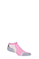 Mens and Women's 1 Pair Experia By Thorlos Cushioned Running Micro Mini Crew Socks - Electric Pink